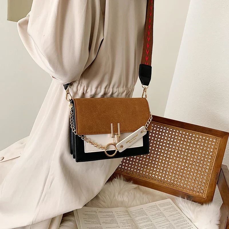 Clarissa - Chic skuldertaske med kontraststrop