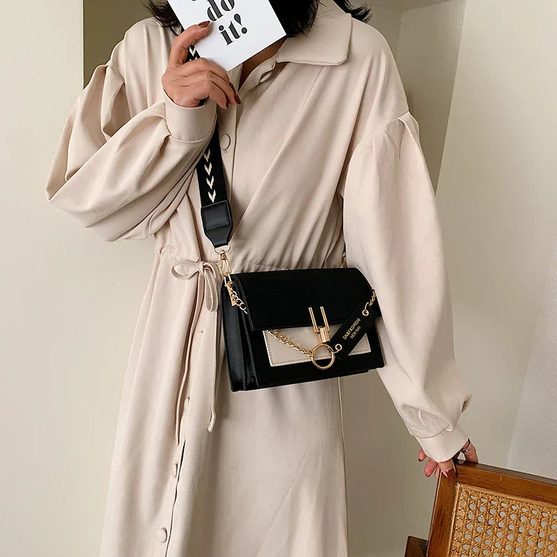 Clarissa - Chic skuldertaske med kontraststrop