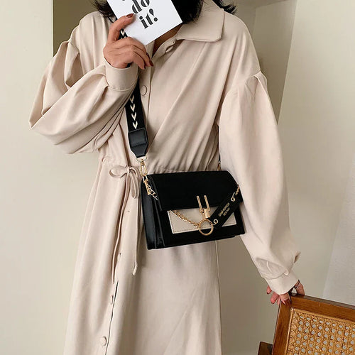 Clarissa - Chic skuldertaske med kontraststrop