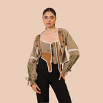 Camila - Moderne bomberjakke med patchwork-design