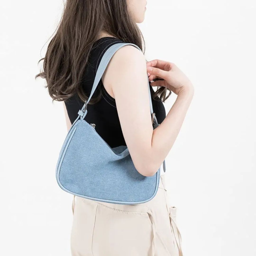 Anna Denim Shoulder Bag