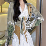 Camila - Moderne bomberjakke med patchwork-design
