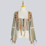 Camila - Moderne bomberjakke med patchwork-design