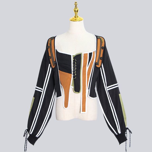 Camila - Moderne bomberjakke med patchwork-design