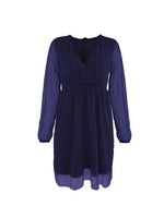 Imelda elegante V-hals glimmerkjole