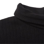 Mia - Asymmetrisk ribstrikket sweater med krave