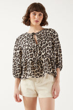 Crop top med leopardprint til kvinder