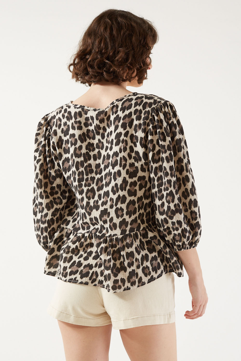 Crop top med leopardprint til kvinder