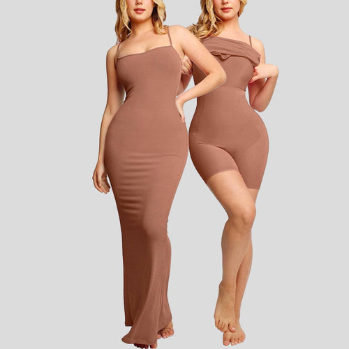 Grace - Figursyet one-shoulder maxikjole med sideslidse