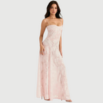Elise - Elegant A-formet Kjole med Blomsteroverlay