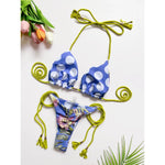 MODA Todelt blomsterprint flettet reb trekantet bikinier