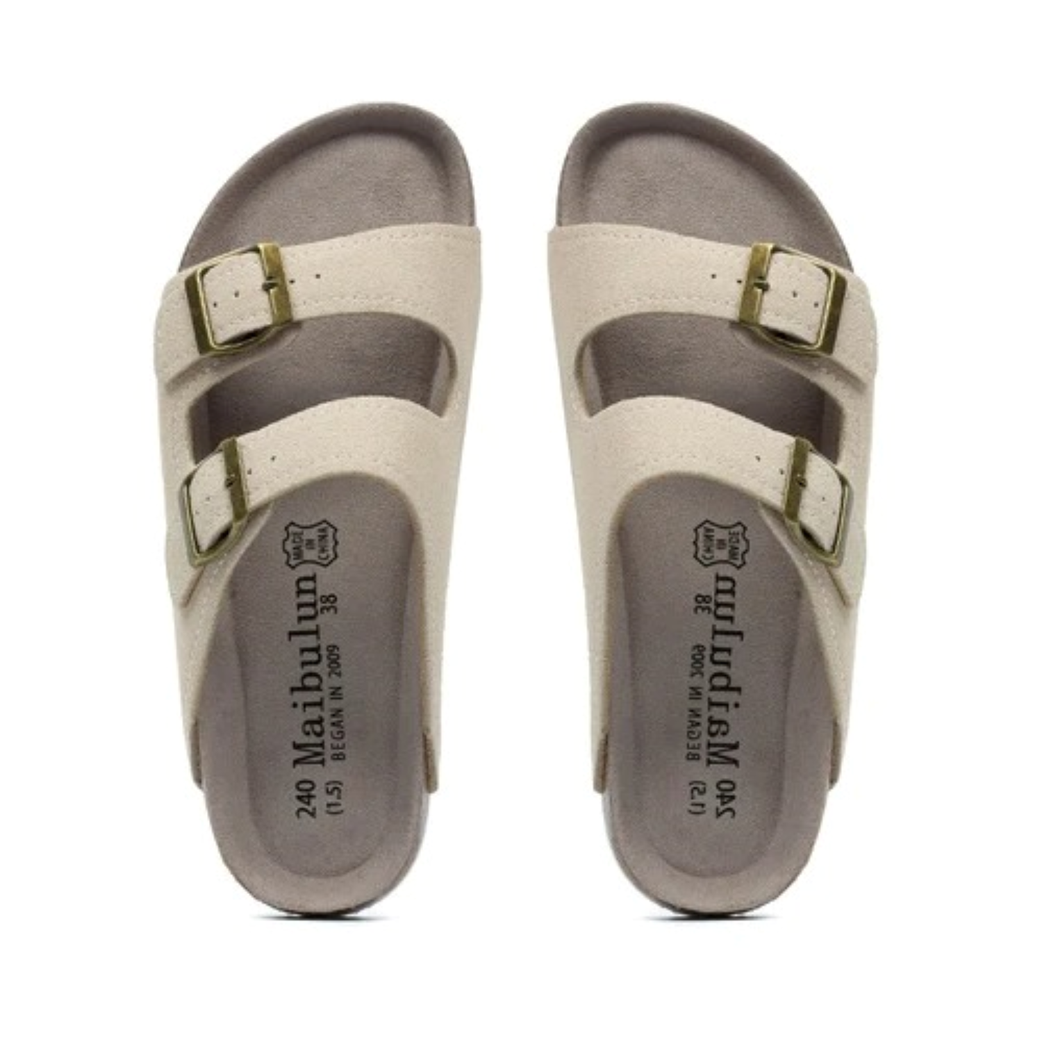 MODA Bløde kork dame sandaler med to spænder