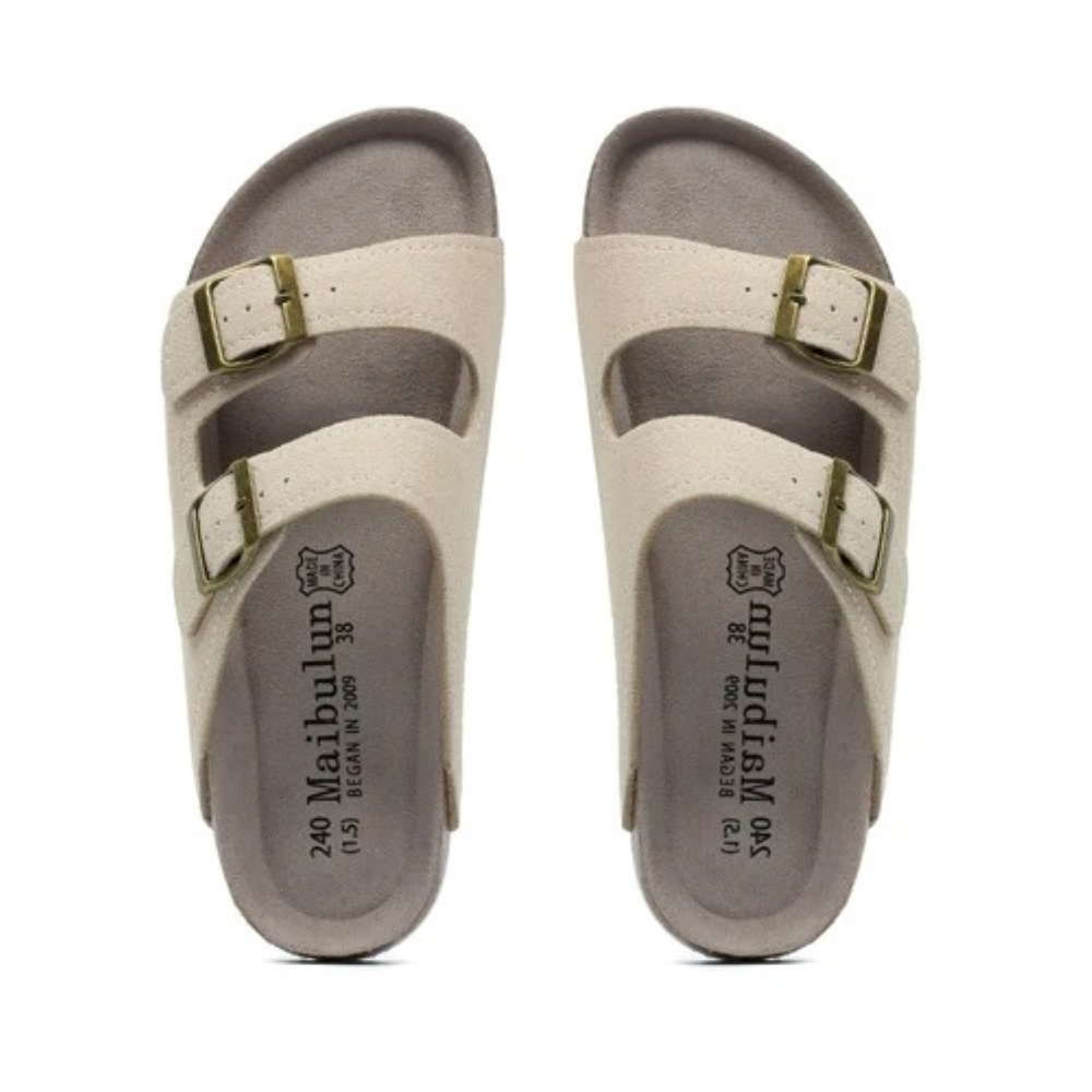 MODA Bløde kork dame sandaler med to spænder