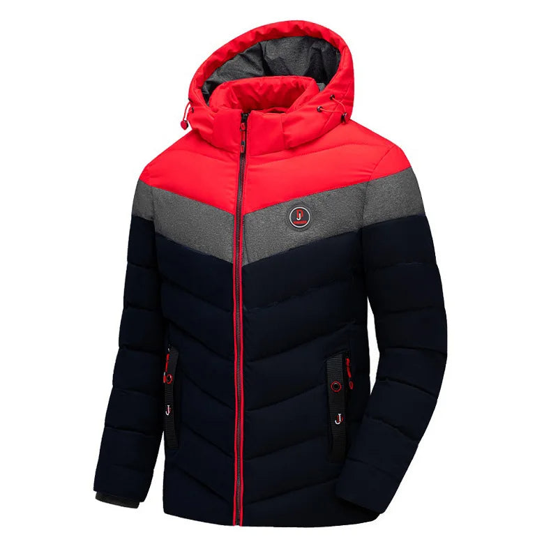 Behagelig parka med hætte til mænd