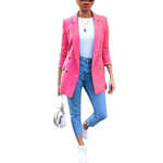 MODA Lange ærmer åben front dame blazer, kontor