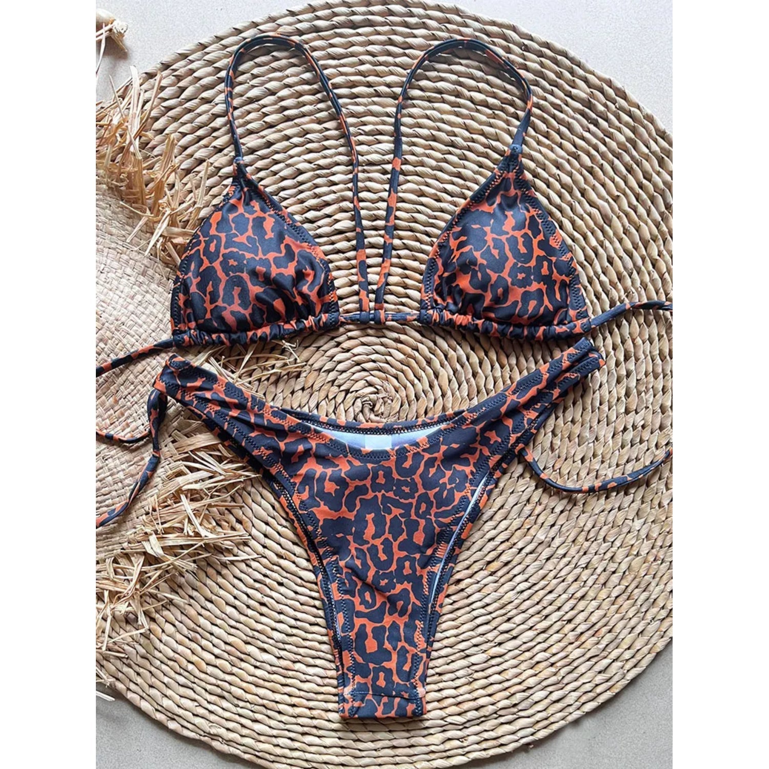MODA Push up bh-pude halter string blomstret bikinier