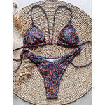 MODA Push up bh-pude halter string blomstret bikinier