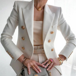 MODA Vintage mode dame blazer med dobbeltrække knapper