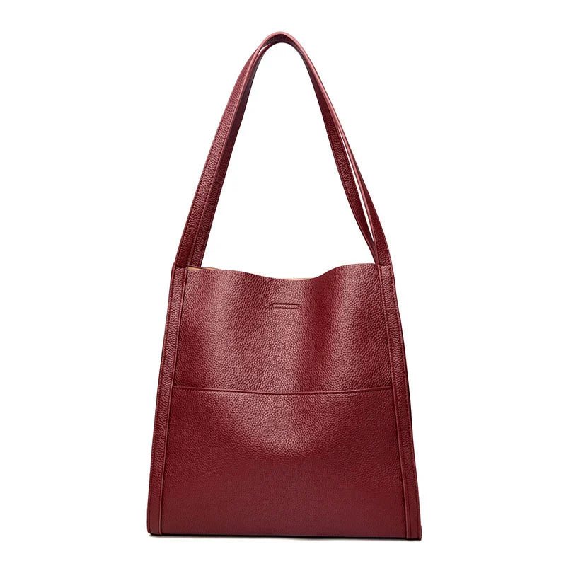 Jula - Ensfarvet crossbody-taske i ægte læder