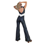Retro denim jumpsuit med lynlås - Edel