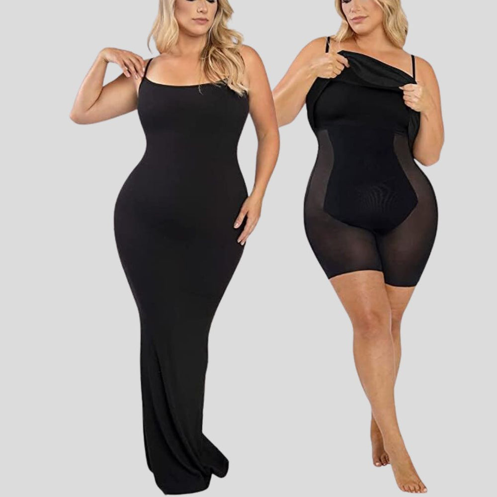 Grace - Figursyet one-shoulder maxikjole med sideslidse