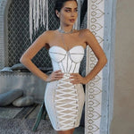 Elena - chain accent bodycon bandagekjole