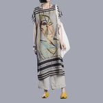 Amelia - Kunstnerisk Print Oversize Tunika Kjole