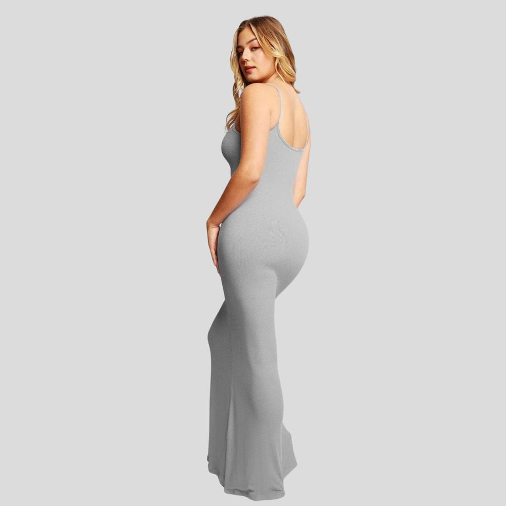 Grace - Figursyet one-shoulder maxikjole med sideslidse