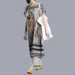 Amelia - Kunstnerisk Print Oversize Tunika Kjole
