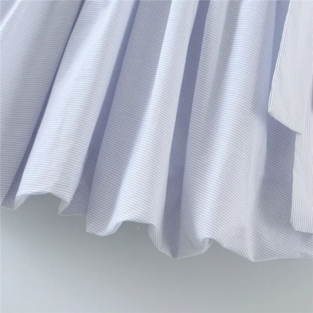 Juliette - Stribet sommerkjole med flæsekrave