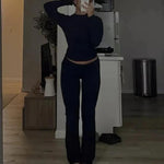 Sienna - Todelt sæt med en cropped top og udstrakte bukser