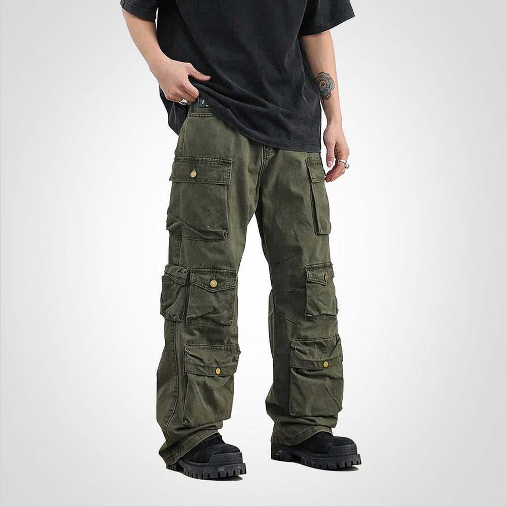 Harajuke Oversized cargo-bukser med flere lommer