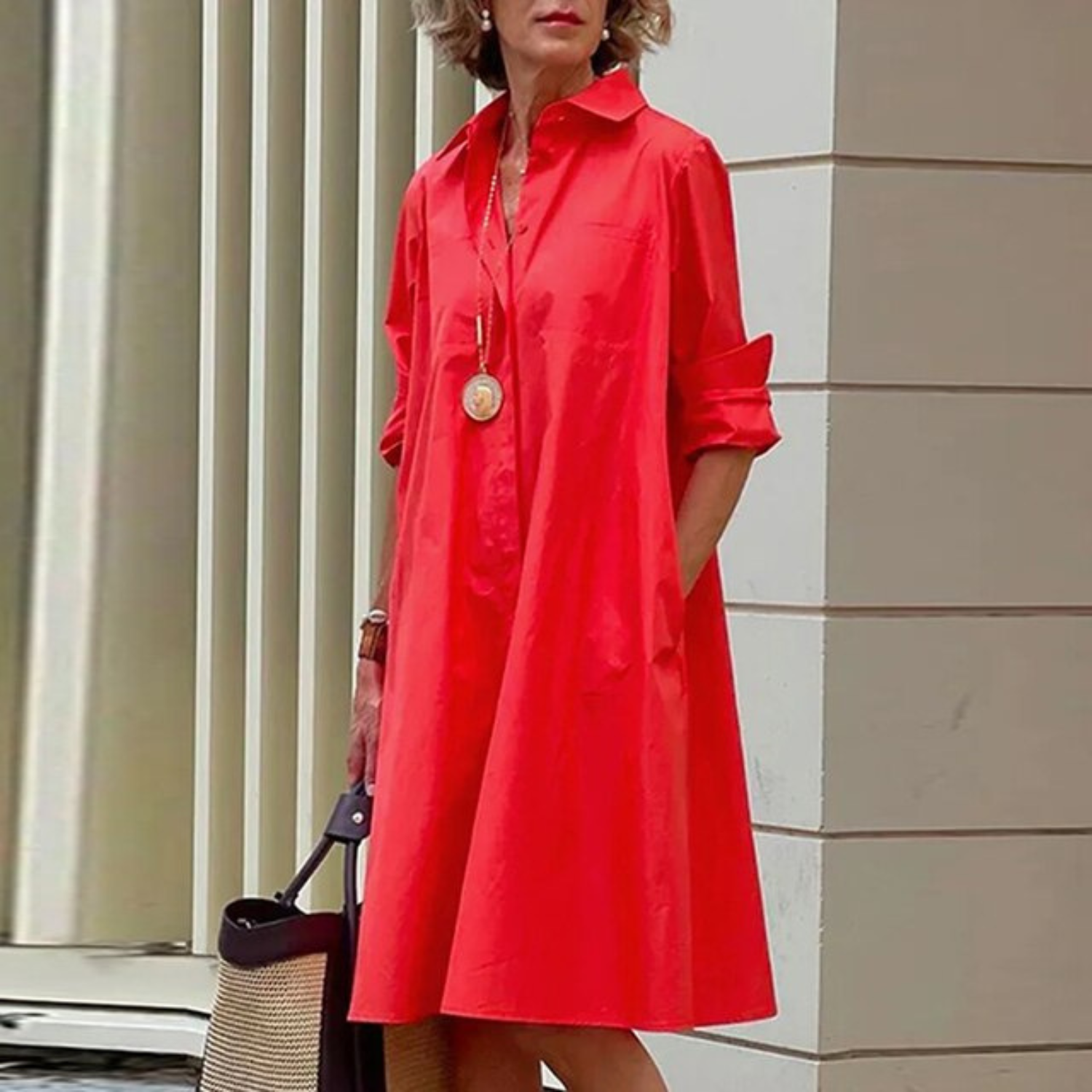 MODA Vintage Langærmet Kjole