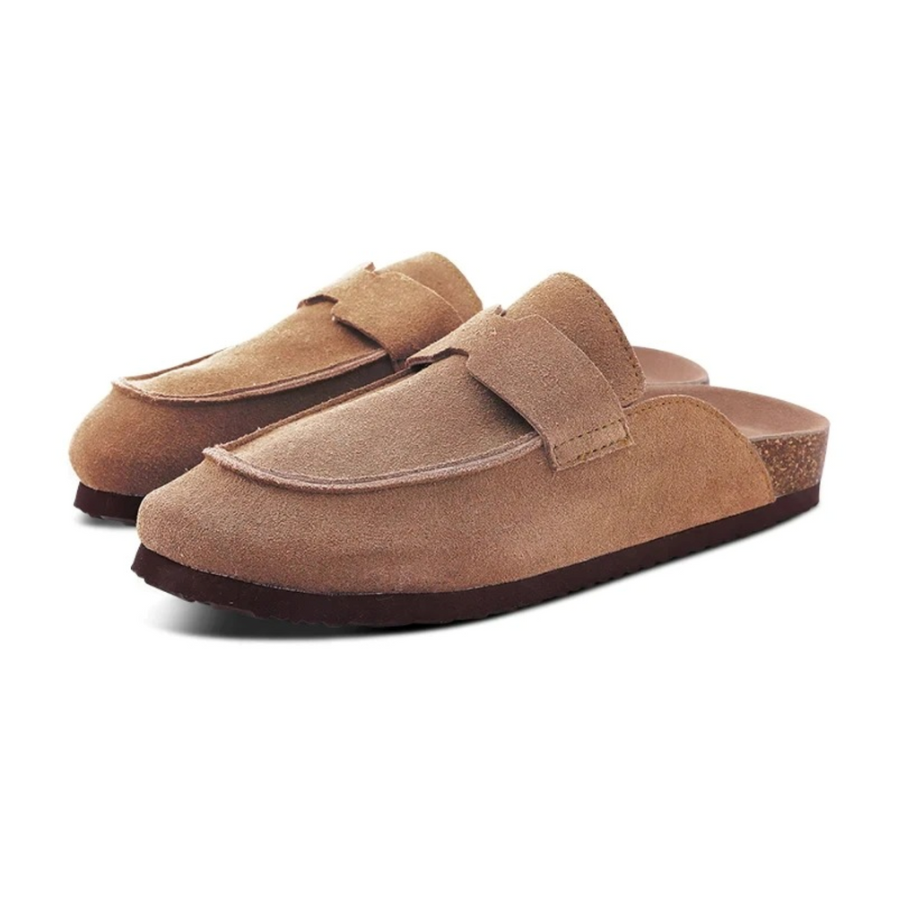 MODA brun ruskind træsko dame sandaler