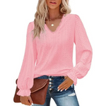 MODA grøn uld med fleece dame langærmet t shirt