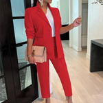MODA Farve matchende kontor stil Blazersæt
