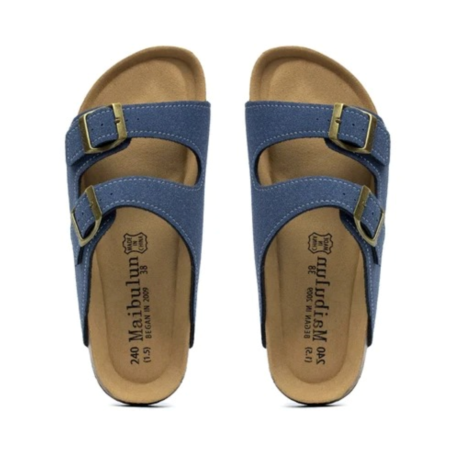 MODA Bløde kork dame sandaler med to spænder