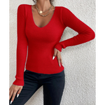 MODA khaki foret rund hals fleece dame langærmet t shirt