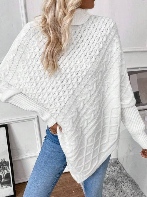 WinterTrend®- Ensfarvet sweater med rund hals