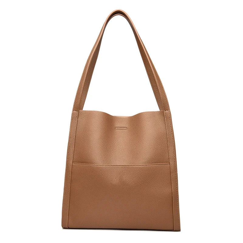 Jula - Ensfarvet crossbody-taske i ægte læder