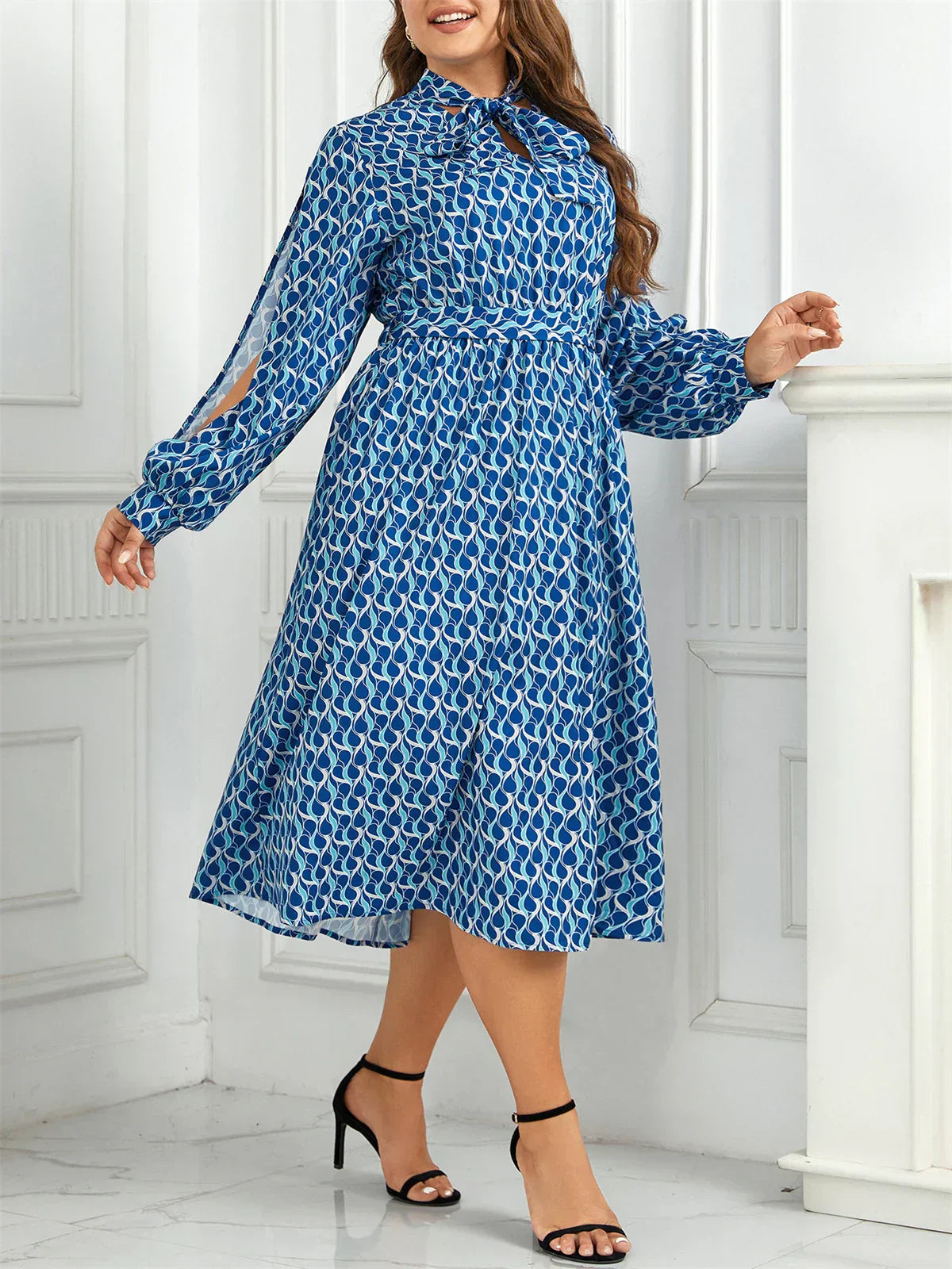 Alea - Plus size-kjole - Elastisk talje