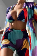 JULIA - 4-delt trekantsbikini med print