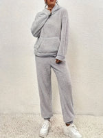 Blødt Loungewear Sæt med Hætte | Polyester Fleece | Hygge & Komfort
