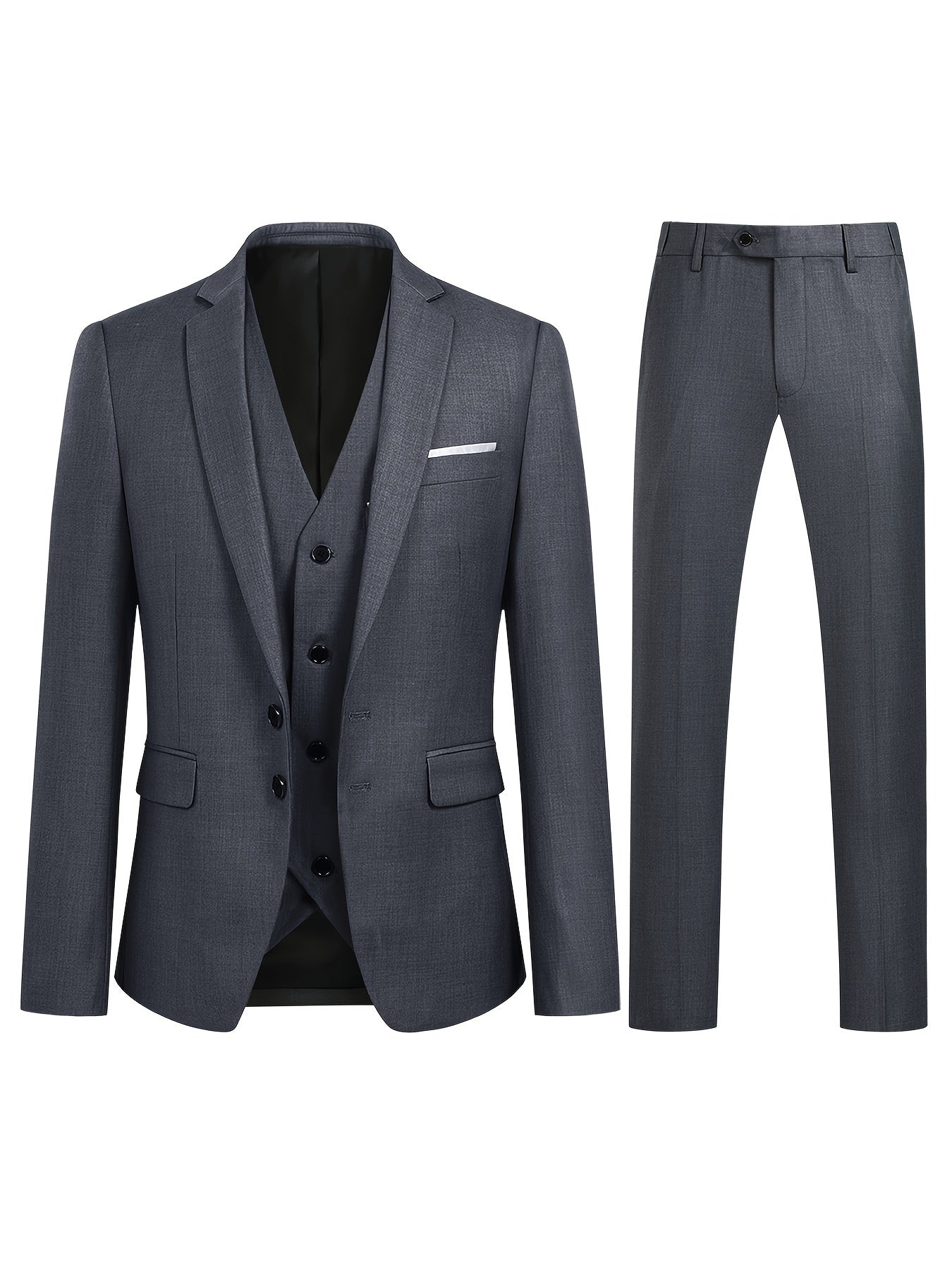 Markus - 3-delt sæt til mænd, bestående af en enkel business-blazer, vest og bukser