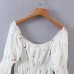 Evelina - Bohemian bondetop med blomsterbroderi