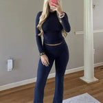 Sienna - Todelt sæt med en cropped top og udstrakte bukser