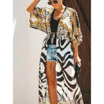 MODA Kimono med sort leopardprint og bælte
