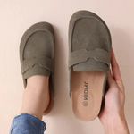 MODA brun ruskind træsko dame sandaler