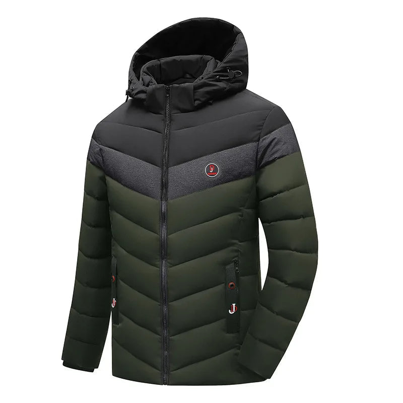 Behagelig parka med hætte til mænd