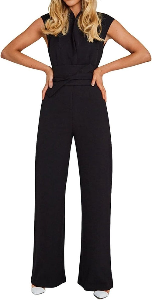 Crissy l ærmeløs jumpsuit med brede ben
